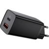 Baseus GaN CCCGAN2L-B01 Сетевое зарядное устройство USB / USB-C / 65W / 5A / Quick Charge 3.0 Черное