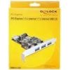 DELOCK PCIe USB 3.0 3x ext. + 1x int.