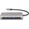 RoGer USB-C Hub 8in1 ar USB C x2 / USB 3.0 x2 / RJ45 / HDMI / SD karšu lasītāju / TF karšu lasītāju