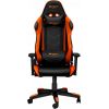 CANYON Deimos GС-4 Gaming chair, PU leather, Original foam and Cold molded foam, Metal Frame, Top gun mechanism, 90-165 dgree, 3D armrest, Class 4 gas lift, Nylon 5 Stars Base, 60mm PU caster, black+Orange.