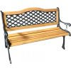 Садовая скамейка CARTAGO 126x61xH84,5см, деревянное сиденье, чугунный каркас