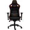 CANYON Corax GС-5 Gaming chair, PU leather, Cold molded foam, Metal Frame , Frog mechanism, 90-165 dgree, 4D armrest, Tilt Lock, Class 4 gas lift, metal 5 Stars Base, 60mm PU caster,black+Orange.