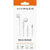 Vivanco наушники + микрофон Stereo Earbuds, белые (61741)