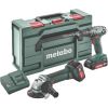 18V Combo BS 18 aku. urbjmašīna. + W 18 LTX Quick MetaBOX165, Metabo