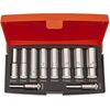 Bahco Long hexagon sockets S0810L set 4-13mm 1/4" 10 pcs Atslēgu komplekti