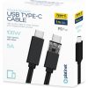 Platinet cable USB-C - USB-C 5A 100W 1m, black (PUCC5A1B)