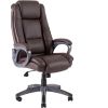 Biroja krēsls CALVIN 81x65xH114-121,5cm, sēdvieta un atzveltne: ādas aizvietotājs, krāsa: brūns