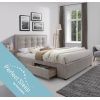 Кровать DUKE с 4-ящиками, с матрасом HARMONY TOP (86864) 160x200см, обивка из мебельного текстиля, цвет: бежевый