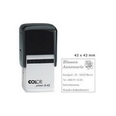 Zīmogs COLOP Printer Q43, melns korpuss, bez krāsas spilventiņš Zīmogi