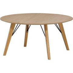 Придиванный столик HELENA D80xH45см, cтолешница: шпон дуба МДФ, обработка: лакированный, ножки: массива дуба