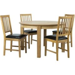 Dining set CHICAGO NEW with 4-chairs (19951), oak