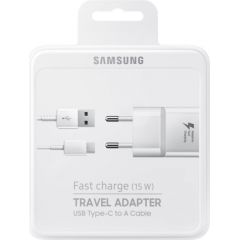 Samsung EP-TA20EWECGWW / Quick Charge 2.0 / 15W Зарядное устройство + Type-C USB Провод