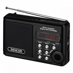 Sencor SRD 215 B kabatas radio, FM, melns Radio, Radio pulksteņi