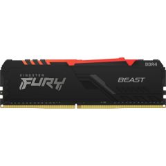 Kingston Fury Beast RGB memory, DDR4, 8 GB, 3200MHz, CL16 (KF432C16BBA / 8)