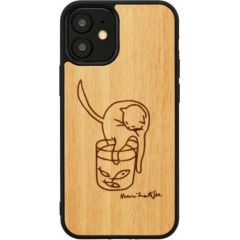 MAN&WOOD case for iPhone 12 mini cat with red fish