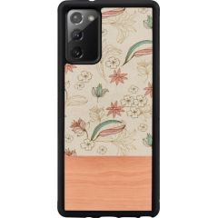 MAN&WOOD case for Galaxy Note 20 pink flower black