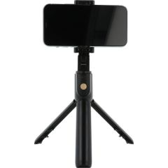 RoGer 2in1 Universāls Selfie Stick + Tripod Statnis ar Bluetooth Tālvadības pulti / Melns