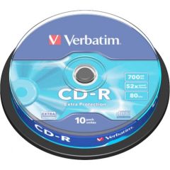 Verbatim CD-R Extra Protection 700MB 52x 10gb. spindle iepakojumā
