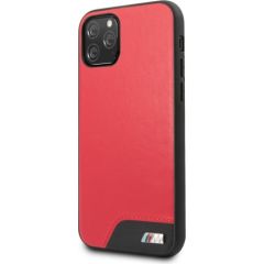 BMW Apple iPhone 11 Pro Hardcase Smooth PU Leather Red