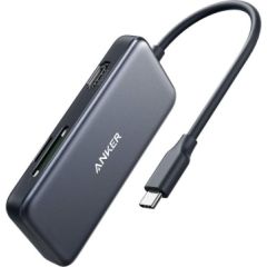 (Ir veikalā) Anker A8334 Premium 5-in-1 USB-C Type-C Hub Adapter