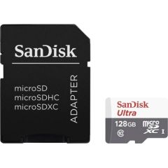MEMORY MICRO SDXC 128GB UHS-I/W/A SDSQUNR-128G-GN6TA SANDISK Atmiņas kartes micro SD SDHC