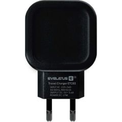 Evelatus Universal Travel Charger Two USB 3.4A ETC03 Black