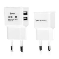 HOCO UH202 Lādētājs (2in1) Two USB charger White 13300
