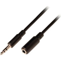 Nedis Aux Audio vads 3.5 mm (M) -> 3.5 mm (F) 2m Melns