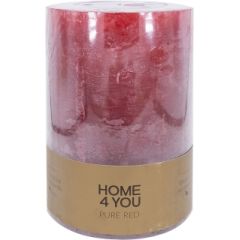 Candle PURE RED, D10xH15cm, red ( lõhnatu)
