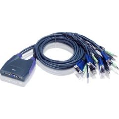 Aten 4-Port USB VGA/Audio Cable KVM Switch