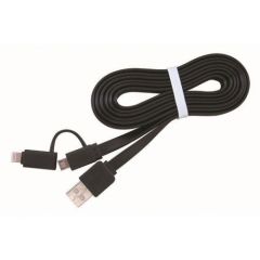 Gembird USB charging combo cable (Lightning 8-pin/Micro USB), 1m, black
