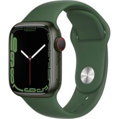 Apple Watch 7 GPS + Cellular 41mm Sport Band, green/clover (MKHT3EL/A)