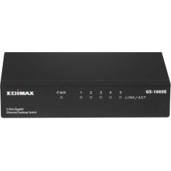 Edimax 5-Port Gigabit Switch GS-1005E Unmanaged, Desktop/Wall mountable, 1 Gbps (RJ-45) ports quantity 5, Power supply type External