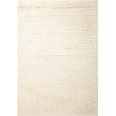 Carpet VELLOSA-1, 133x190cm, white long pile carpet