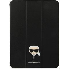 Karl Lagerfeld Saffiano KLFC12OKHK Grāmatveida Maks Planšetdatoram Apple iPad 12.9" Pro 2021 Melns