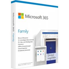Microsoft 365 Family - 6 PC/MAC, 1 Year - DE - Box