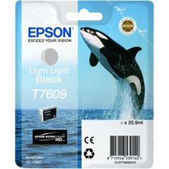 Epson T7609 Ink Cartridge, Light Light Black Tintes printeru izejmateriāli