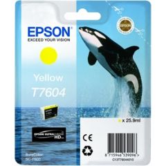 Epson T7604 Ink Cartridge, Yellow Tintes printeru izejmateriāli