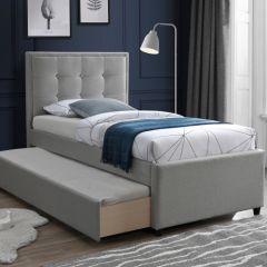 Кровать OSWALDO 90x200см, платиновый серый