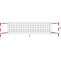 Pokorny Site Beach tennis net ECONOM 9,5x1m PA 40x40x2mm 4psc tension ropes