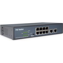 Digitus 8-port Fast Ethernet PoE Switch + 2-Port Uplink DN-95323-1 10/100 Mbps (RJ-45), Unmanaged, Rack mountable, Power supply type Internal, Ethernet LAN (RJ-45) ports 8