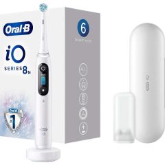 Oral-B Electric toothbrush iO Series 8N Rechargeable, For adults, Number of brush heads included 1, Number of teeth brushing modes 6, White Alabaster