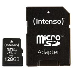 MEMORY MICRO SDXC 128GB UHS-I/W/ADAPTER 3423491 INTENSO Atmiņas kartes micro SD SDHC