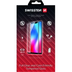 Swissten Full Face 5D Tempered Glass Aizsargstikls Pilnam Ekrānam Apple iPhone 13 Pro Max Melns