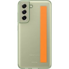Samsung  Galaxy S21 FE Clear Strap Cover Case Olive Green