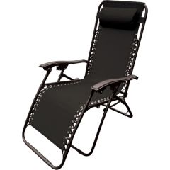 Royokamp Daudzfunkcionāls saliekams dārza klāja krēsls ar melnu galvas balstu