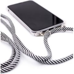 Evelatus Samsung A40 Case with rope Black Stripes Transparent Neoriģinālie Maciņi
