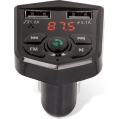 Setty TFM-03 FM Bluetooth Transmitter Auto Radio / MP3 / 2 x USB / Melns