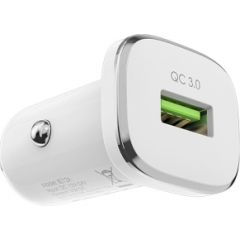 Borofone BZ12A automašīnas lādētājs USB / 3A / Quick Charge 3.0 balts