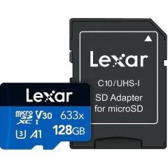 Lexar High-Performance 633x UHS-I micro SDXC 128GB Class 10 U3 V30